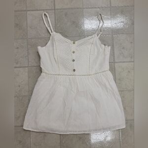 NWT Doe & Rae White Spaghetti Strap Tank Top Size Small